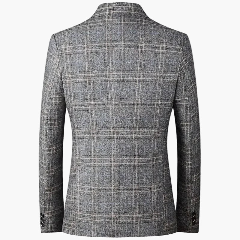 Herren Business Casual Sakko Modern Kariert – Eleganter Blazer für Büro & Freizeit