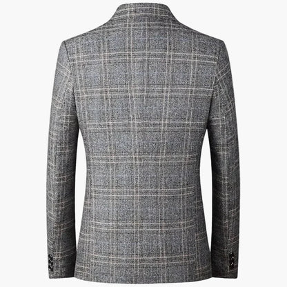 Herren Business Casual Sakko Modern Kariert – Eleganter Blazer für Büro & Freizeit