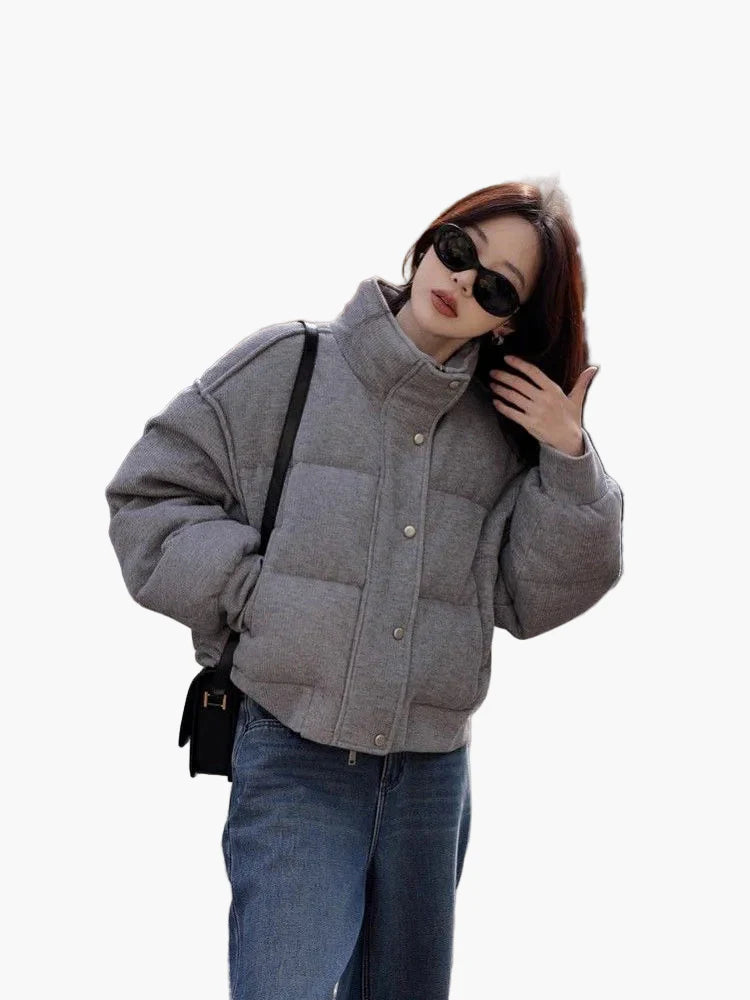 Damen Winter Steppjacke Oversized – Modischer Streetstyle für Alltag und Freizeit