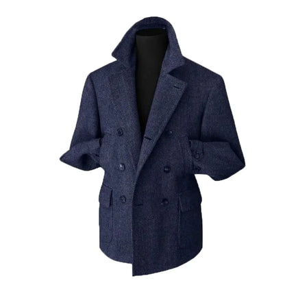 Herren Vintage Doppelreihiger Hahnentritt Blazer – Eleganter Stil für formelle Anlässe und Freizeit