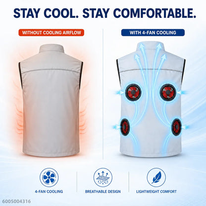 Kühlweste mit integrierten Ventilatoren, leichtes Design