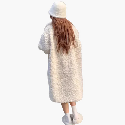 Damen Teddy Mantel Oversize Wintermode Kuscheliger Outdoor Style