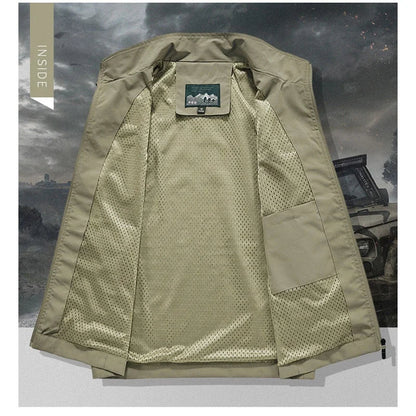 Herren Outdoor Weste mit Stehkragen und Reißverschlusstaschen
