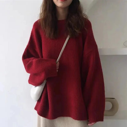 Damen Oversize Winterpullover im Lässig-Stil für Alltag und Freizeit