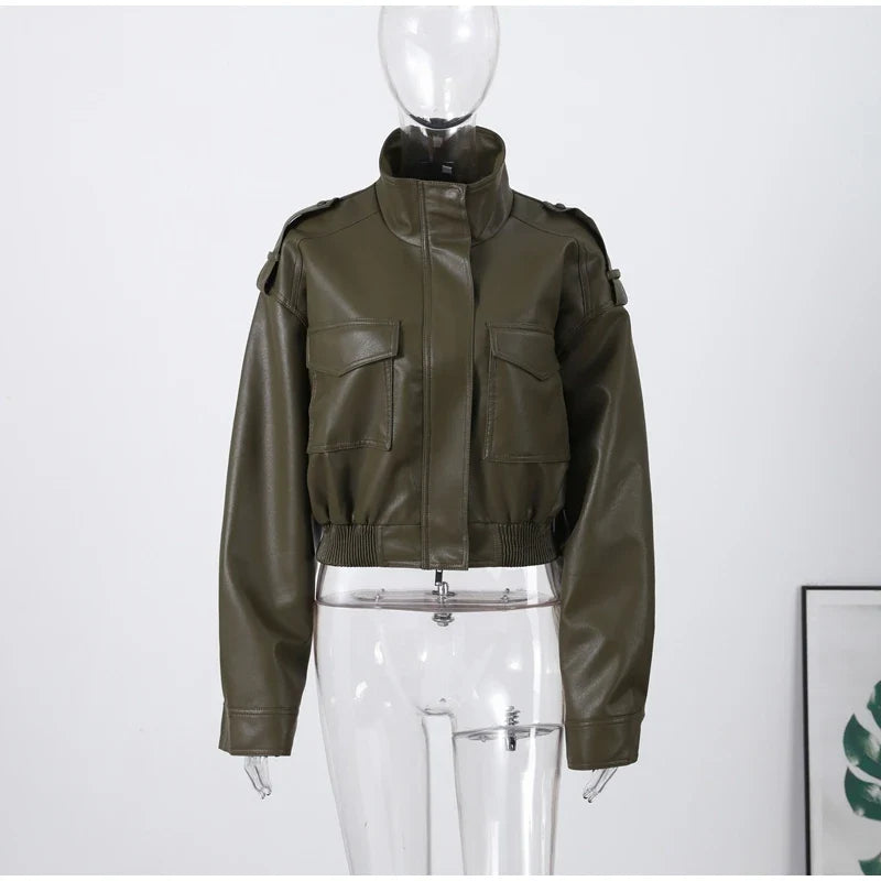 Damen Kurzjacke im Bomber-Stil mit Taschen