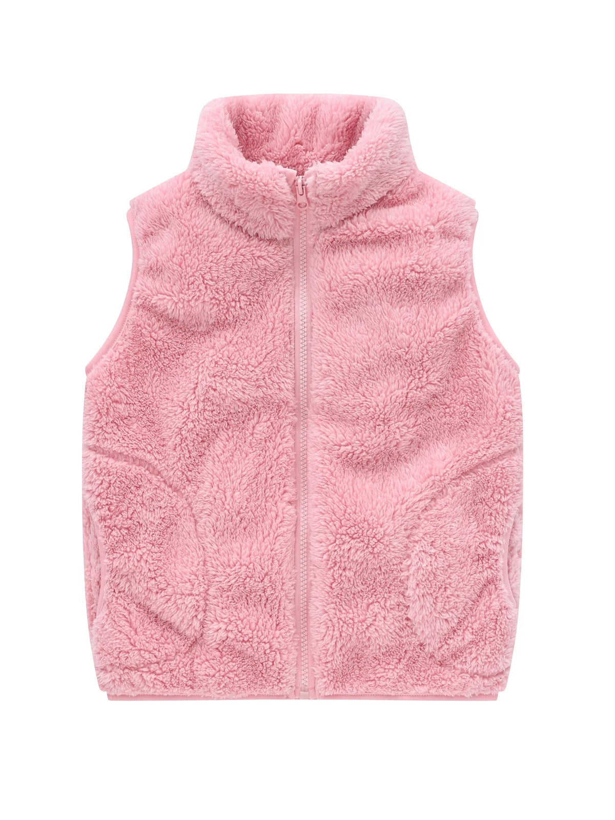 Fleece-Weste für Kinder mit Stehkragen und Reißverschluss
