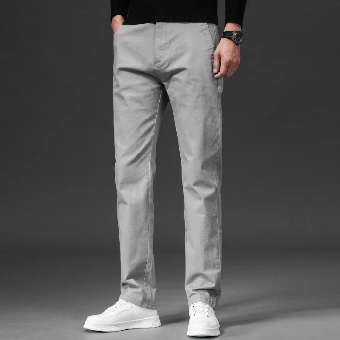 Herren Chino Hose Beige Freizeithose Khaki Straight Fit