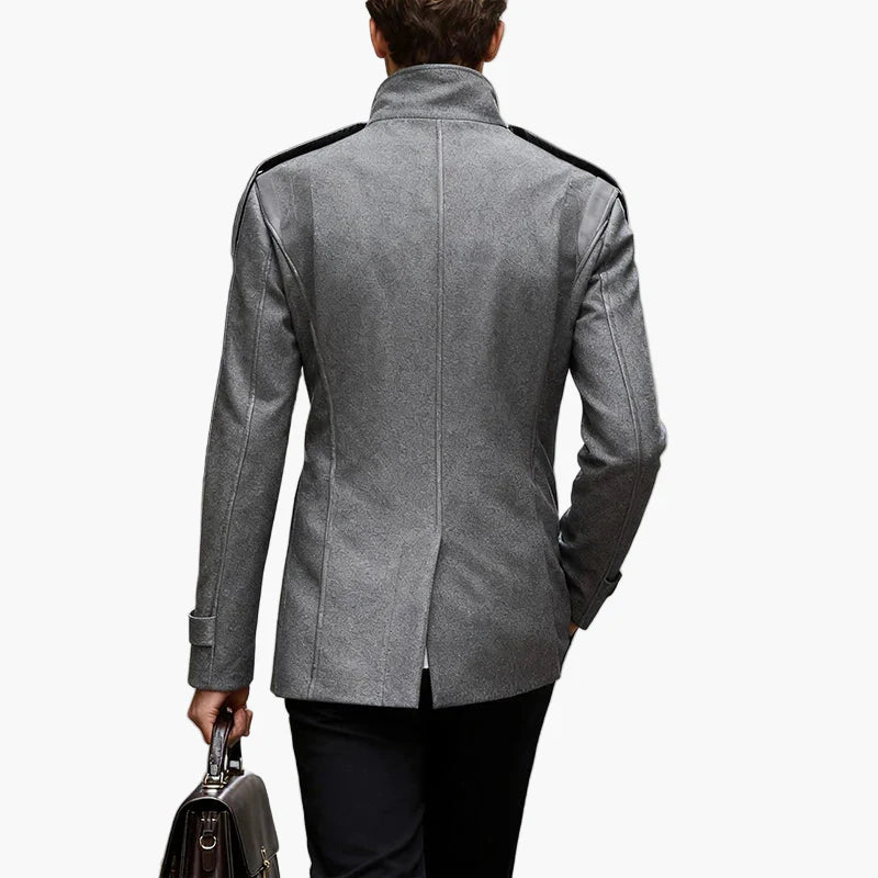 Herren Eleganter Winter Mantel – Klassischer Veganer Woll-Peacoat für Business & Freizeit