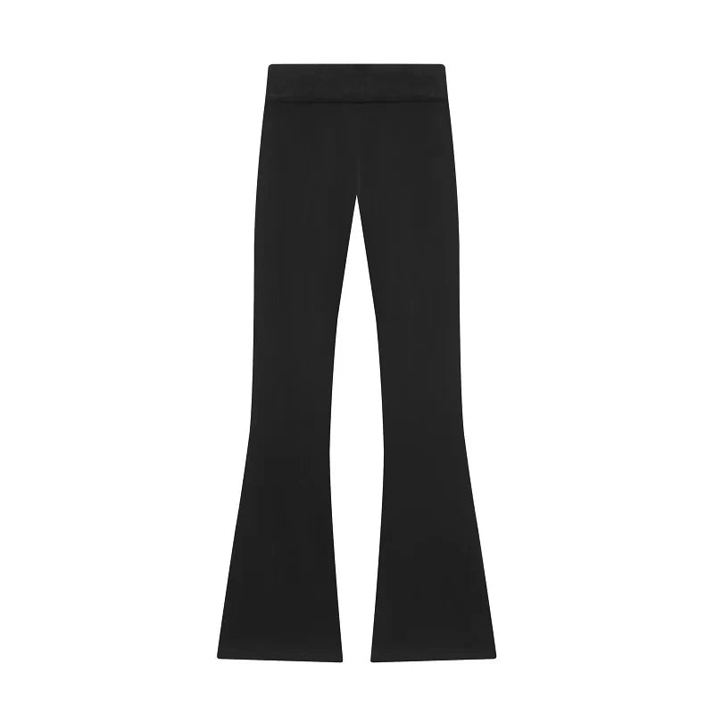 Damen Sweatjacke Reißverschluss Stehkragen & Flare-Hose Set Sportlicher Look