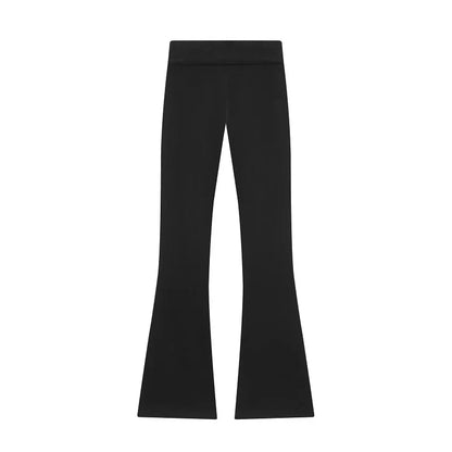 Damen Sweatjacke Reißverschluss Stehkragen & Flare-Hose Set Sportlicher Look