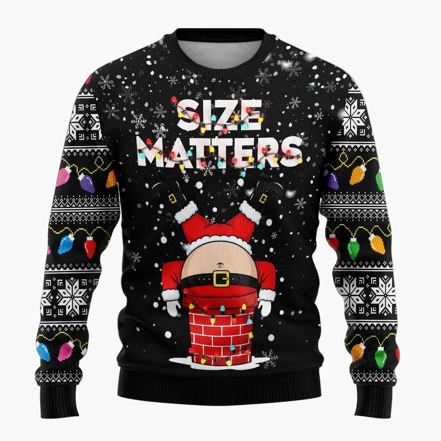 Herren Lustiger Weihnachts-Pullover mit frechem Santa-Motiv – Perfekt für Ugly Christmas Sweater Partys