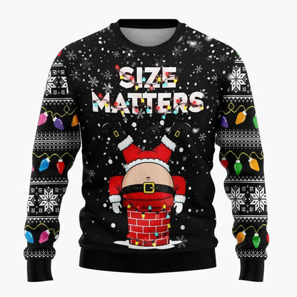 Herren Lustiger Weihnachts-Pullover mit frechem Santa-Motiv – Perfekt für Ugly Christmas Sweater Partys