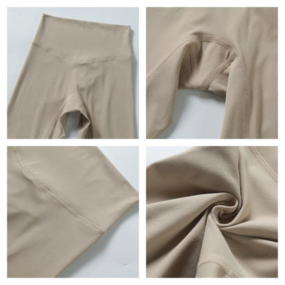 Damen Sport Leggings Hochbund V-Design Bauchkontrolle Yoga Fitness Hose
