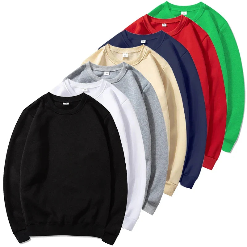 Unisex Langarm Sweatshirt Rundhals Basic Pullover in verschiedenen Farben