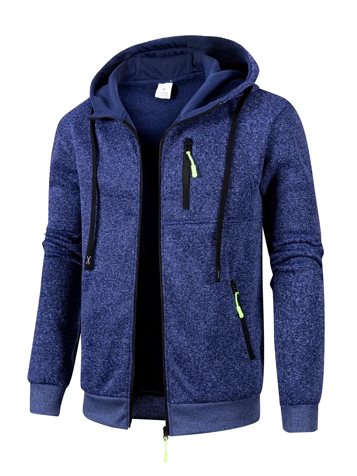Herren Kapuzenjacke mit Reißverschluss und Taschen Warm