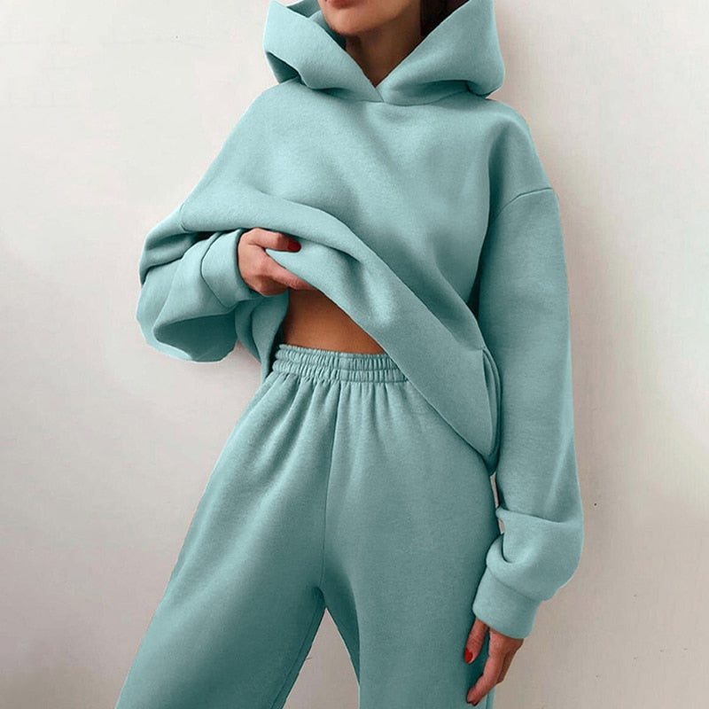 Damen Zweiteiliges Lounge- & Freizeitset mit Hoodie und Jogginghose