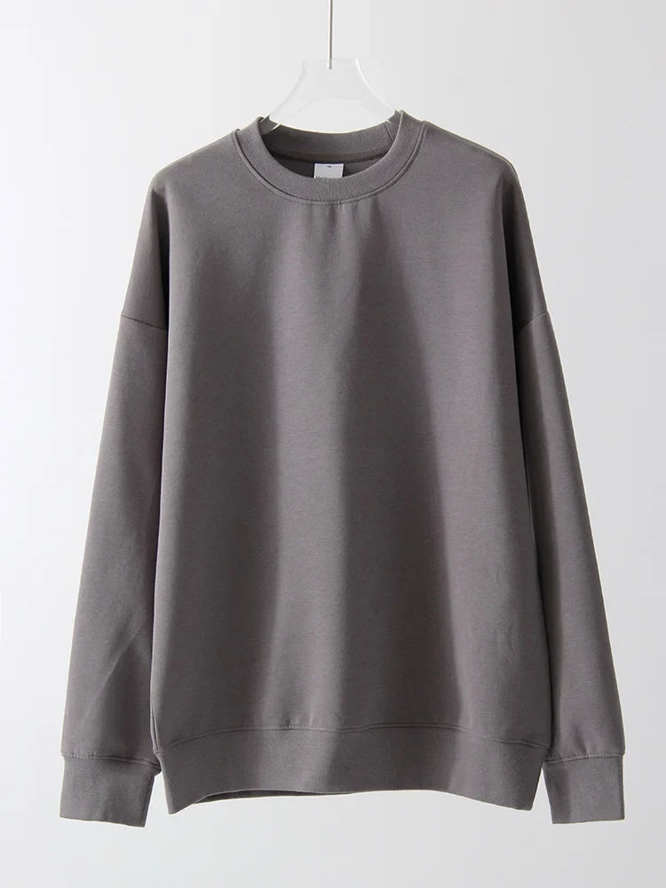 Unisex Langarm Sweatshirt Rundhalsausschnitt Freizeit Pullover Weicher Stoff