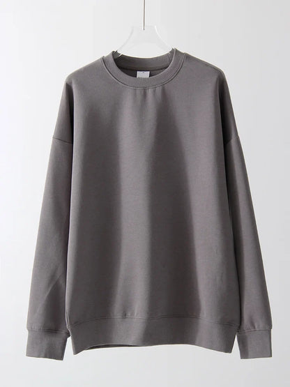 Unisex Langarm Sweatshirt Rundhalsausschnitt Freizeit Pullover Weicher Stoff