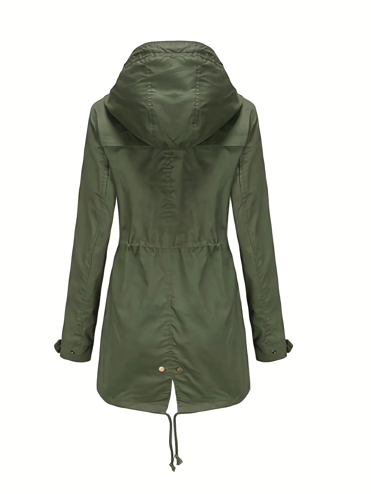 Damen Jacke mit Kapuze und Reißverschluss, Kordelzug