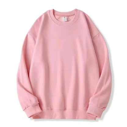 Unisex Basic Rundhals Sweatshirt Uni Farbe Langarm