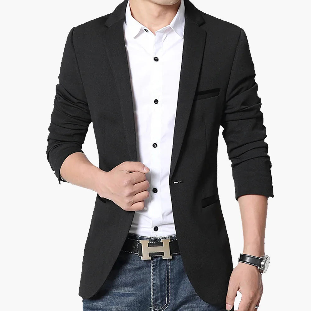 Herren Slim Fit Freizeit Blazer – Modernes Sakko für Alltag und Business