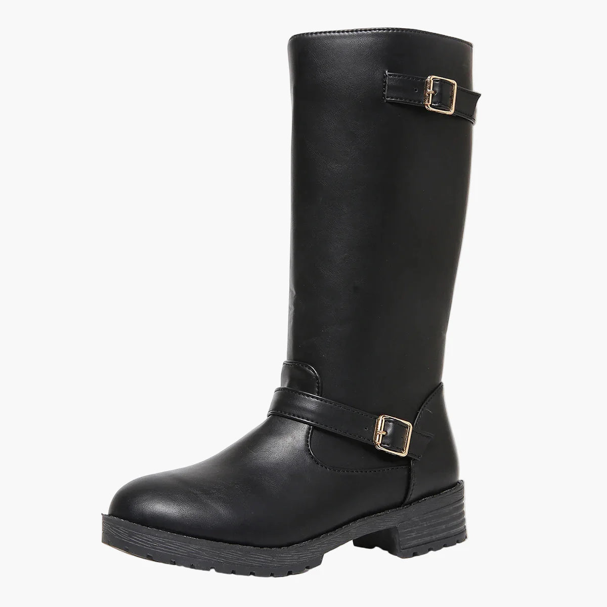 Damen Kniehohe Stiefel mit Schnalle – Elegante Alltags- und Reitstiefel