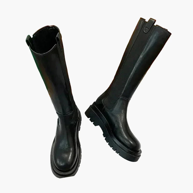 Damen Stiefel mit Plateau-Sohle – Modische Stiefel für Alltag und Freizeit
