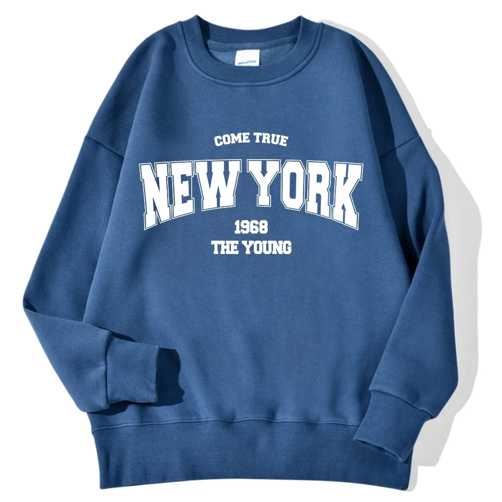 Unisex Sweatshirt Rundhalsausschnitt mit Motivdruck Langarm Oberteil Freizeit