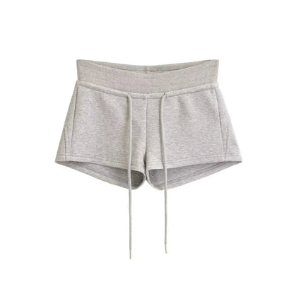 Damen Shorts Sportshorts mit Kordelzug in Schwarz oder Grau