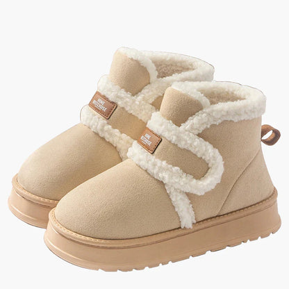 Damen Winter Hausschuhe mit Warmfutter und Klettverschluss – Komfortable Indoor Boots für Zuhause