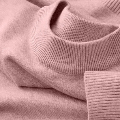 Unisex Langarm-Strickpullover mit Rundhalsausschnitt und Rippbündchen