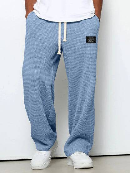 Unisex Freizeithose Waffel-Optik mit Kordelzug