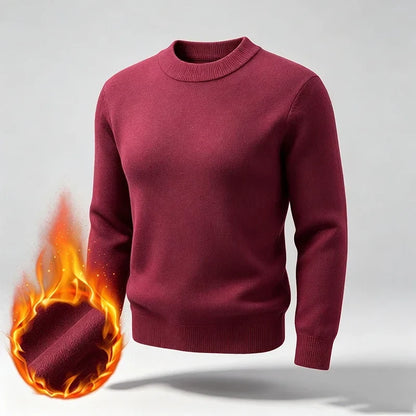 Herren Mock-Neck Pullover Langarm Basic Strickpullover