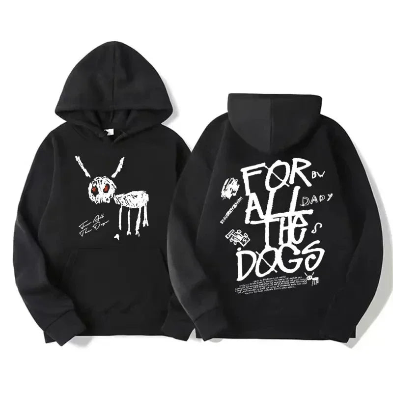 Hoodie Unisex mit Kapuze und Statement-Print auf Vorder- und Rückseite