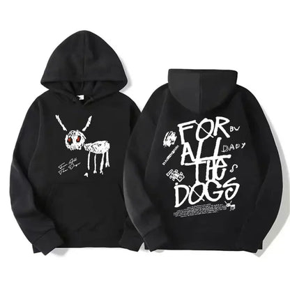 Hoodie Unisex mit Kapuze und Statement-Print auf Vorder- und Rückseite
