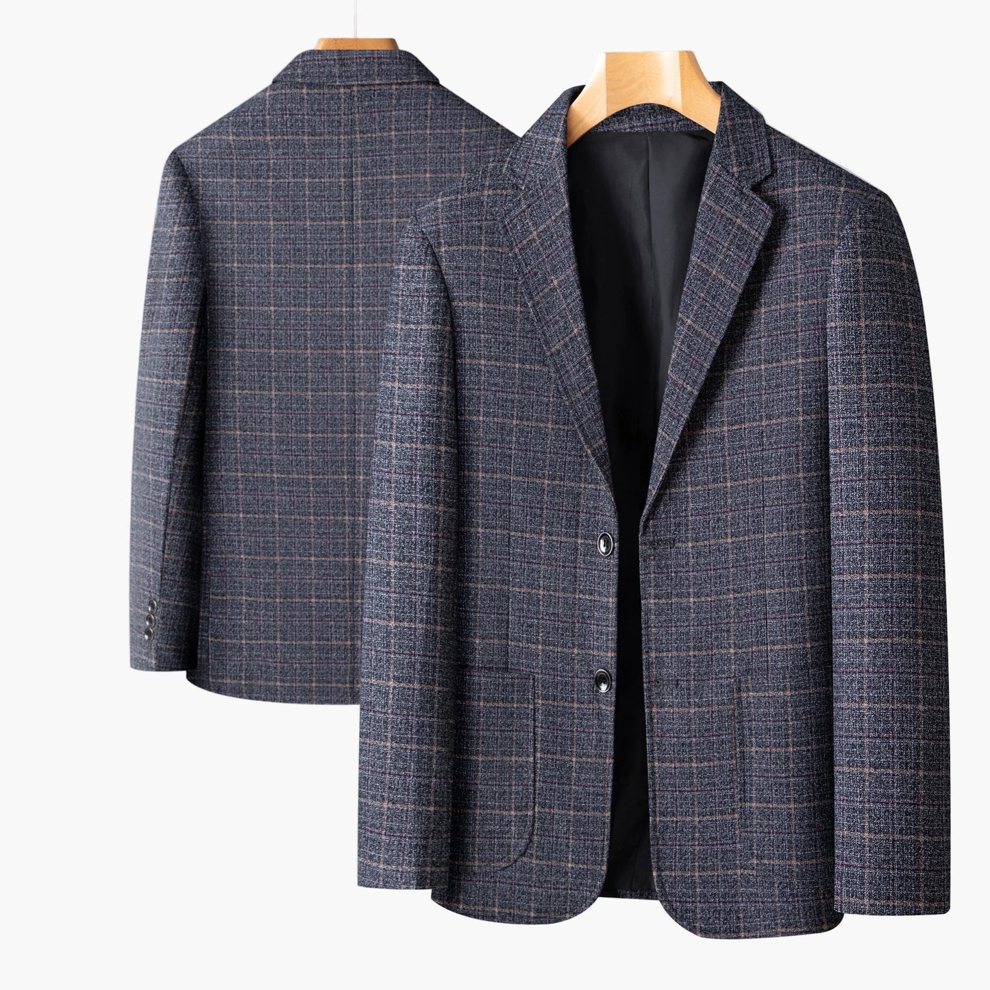 Herren Blazer Modern Kariert Business & Freizeit Elegant