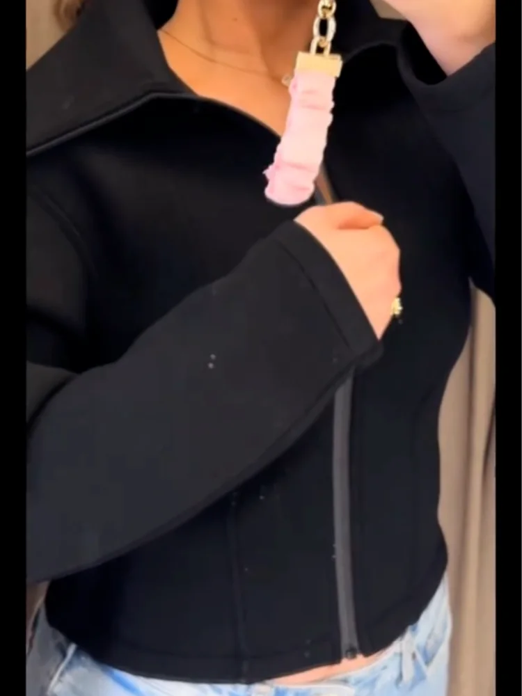 Damen Sportliche Jacke mit Stehkragen Reißverschluss