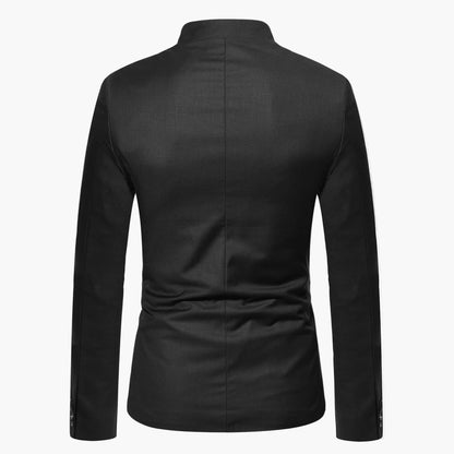 Herren Blazer mit Stehkragen und modernem Schnitt