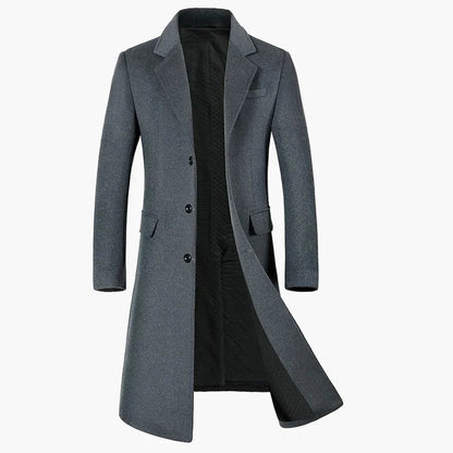 Herren Eleganter Business Mantel – Klassischer Langer Blazer für Büro & Alltag