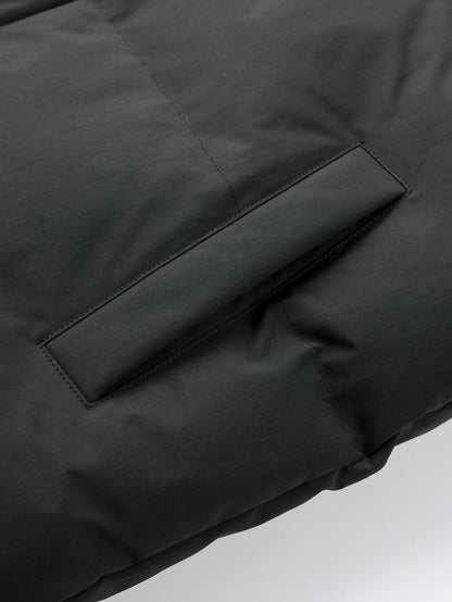 Unisex Winter Steppjacke mit Kapuze und Streifen - Warme Pufferjacke