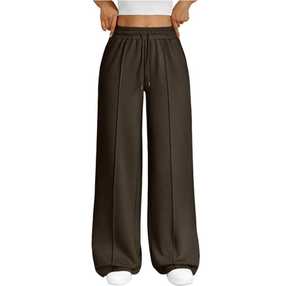 Damen Weite Hose mit Gummibund und Kordelzug – Bequeme Freizeithose