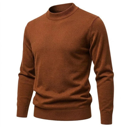 Herren Mock-Neck Pullover Langarm Basic