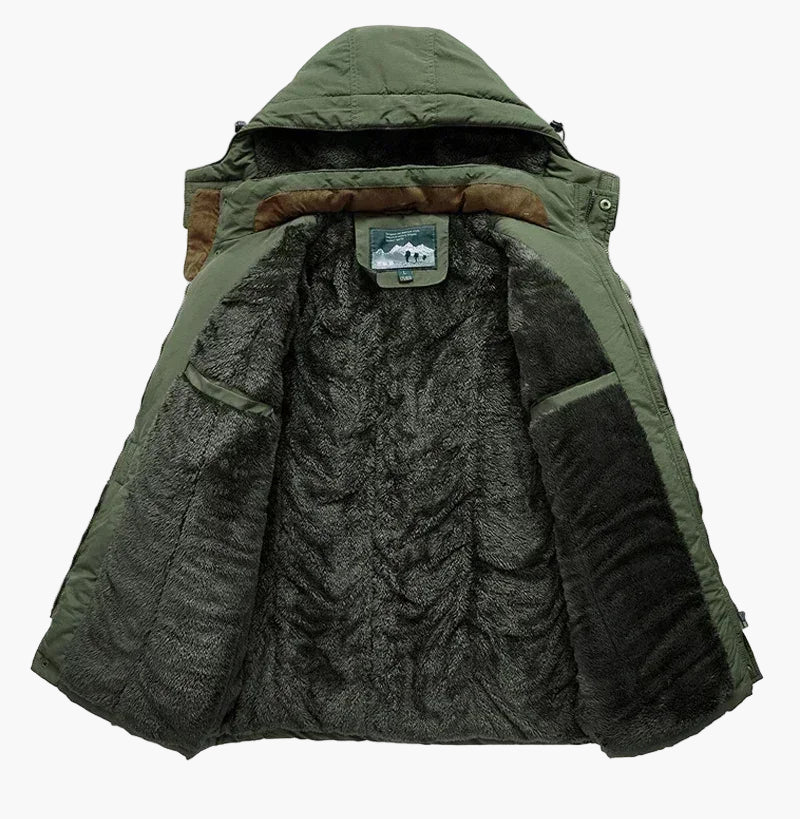 Herren Winterjacke Outdoor Parka Warm Gefüttert mit Kapuze – Lässiger Stil für kalte Tage