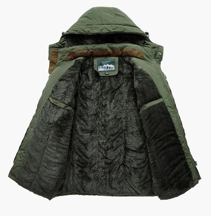 Herren Winterjacke Outdoor Parka Warm Gefüttert mit Kapuze – Lässiger Stil für kalte Tage