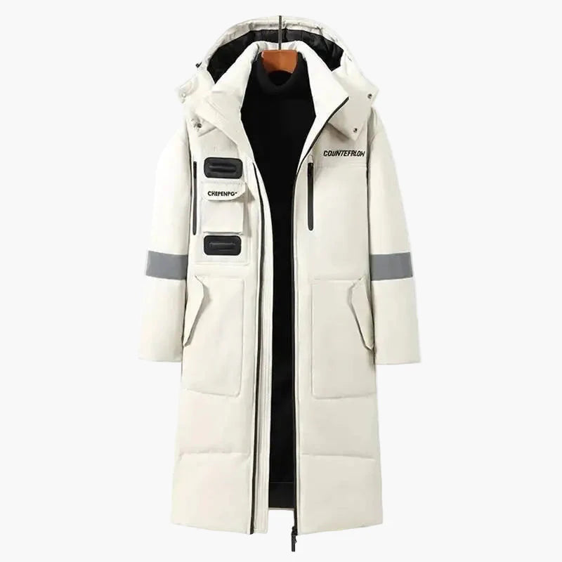 Herren Winter Steppmantel Outdoor Parka – Warm, Langer Schnitt, Urban Style