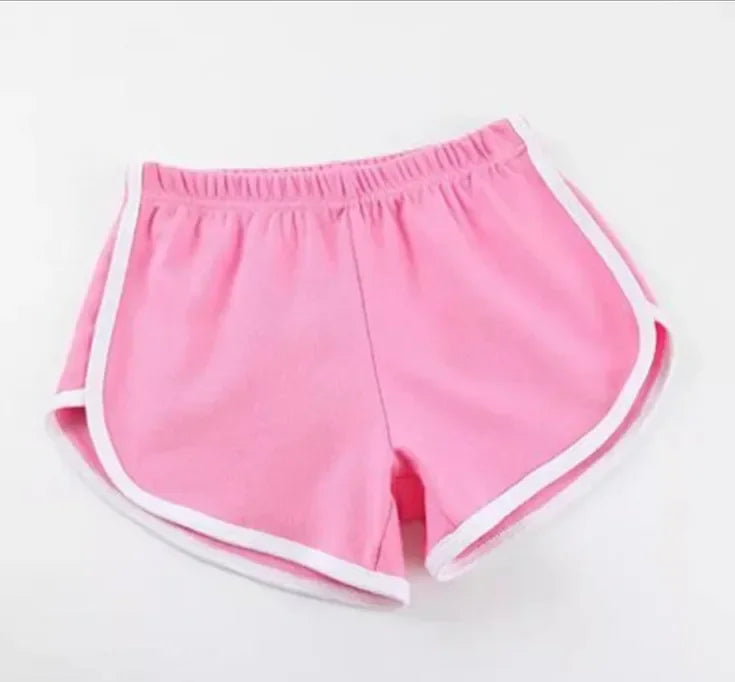 Damen Sportshorts Kurzhose mit elastischem Bund & Kontraststreifen