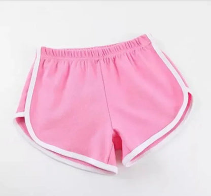 Damen Sportshorts Kurzhose mit elastischem Bund & Kontraststreifen