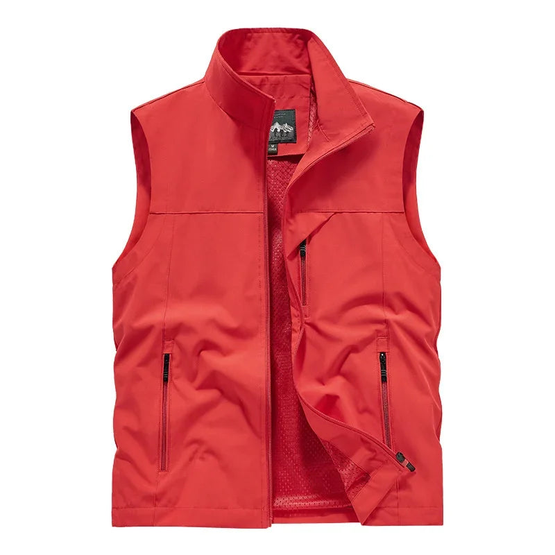 Herren Outdoor Weste mit Stehkragen und Reißverschlusstaschen