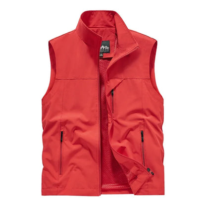 Herren Outdoor Weste mit Stehkragen und Reißverschlusstaschen