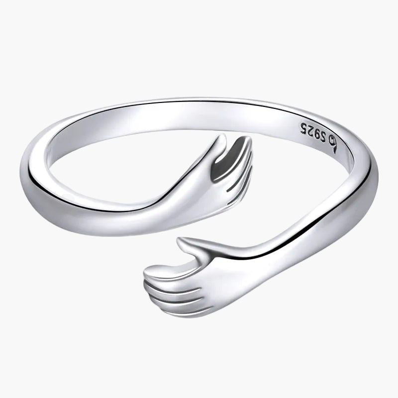 Damen Umarmungsring – Symbolischer Freundschaftsring im modernen Stil, ideales Geschenk für Frauen